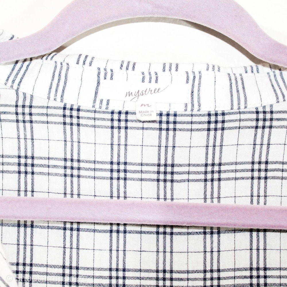 Anthro Mystree Oversized Button Down Blouse M - Picture 4 of 6